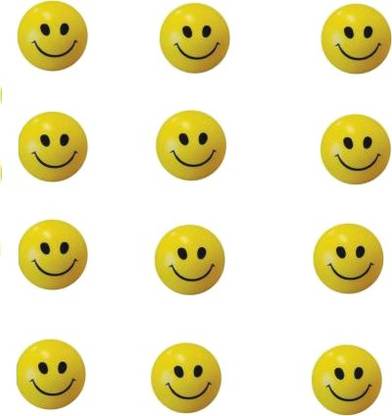 Aarzoomic Emoji Smiley Face Squeeze Ball Anti Stress Relief Balls A2 for Kids Set of 12  - 7.5 mm