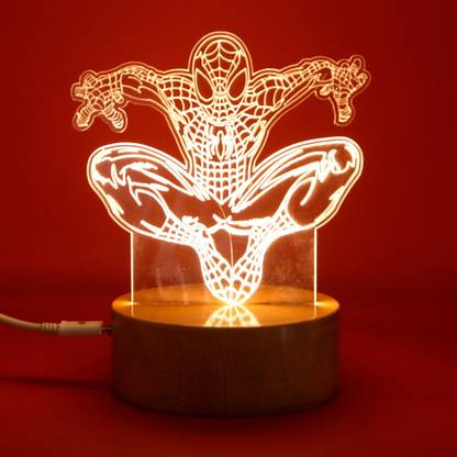 Zuaad Pvt Ltd 3D Illusion Spiderman Movie LED Hologram Lamp Night Lamp