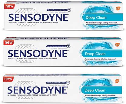 SENSODYNE Deep Clean -70 g -(Pack of 3 X 70) Toothpaste