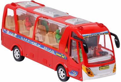 Balaji International Battery Operated Public Luxury Bus Toy with music and inside television for Kids(Min. Age 3yrs)