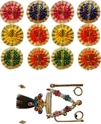 Swa Mi Size 0 (4inch) pack of 12 with full set laddu gopal Dress