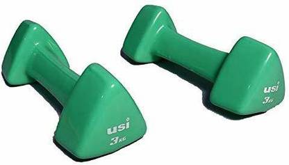 usi Vinyl Dumbells , 3Kg Pair Vinyl Dumbbell Set Fixed Weight Dumbbell