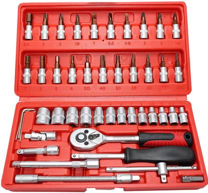 EYESEEK 46 in 1 Pcs Tool Kit & Screwdriver and Socket Set Ratchet Screwdriver Set Socket Set