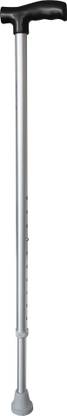 TYNOR Walking Stick L type, Silver, Universal Size, 1 Unit Supporter