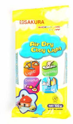 SAKURA Air Dry Non-Toxic Paper Clay-1pack of 100 GMS