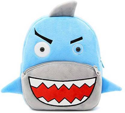 BlingNBeats BLINGNBEATS_Premium Quality Soft Children, Kids, Baby, Velvet Traveling & School Backpack ( SKY SHARK ) NEW School Bag Waterproof School Bag