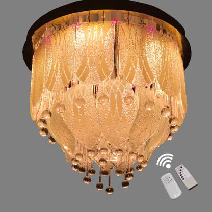 Prop It Up Sfl Crystal Chandelier With System Bluetooth Speakar Multi Color Led Fast Light Remote Control Ceiling Lamp In India Remote Control Chandelier Ceiling Lamp, Magnetic Crystals For Chandeliers Bluetooth
