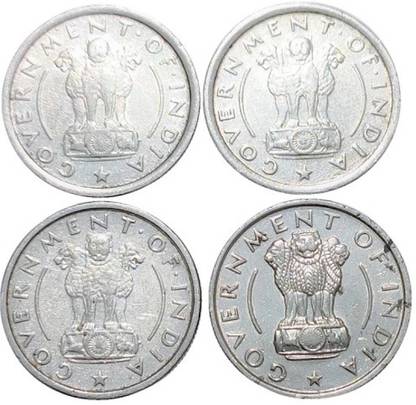 jaya collection 1950-1956 Years 1/2 rup 4 Coins Modern Coin Collection
