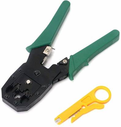 Hybite Steel 3-in-1 Modular Crimping Tool, LAN with Cable Cutter RJ45/RJ11 Networking Lan Cable Cutter 3 In 1 Modular Crimping Tool Manual Crimper