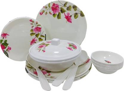 DineSmart Pack of 24 Plastic 24 Pcs Dinnr Set Dinner Set