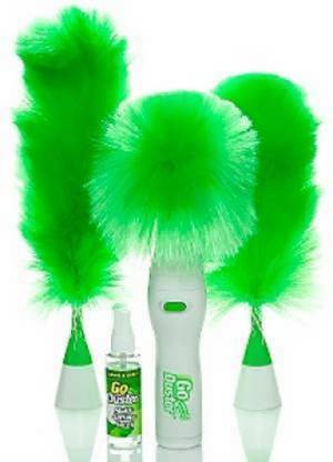 Wishbone Dholazon Go Dust Electric Feather Spin Hand-Held Home Cleaning Duster, Sward Electronic Motorized Cleaning Brush Wet Duster Set