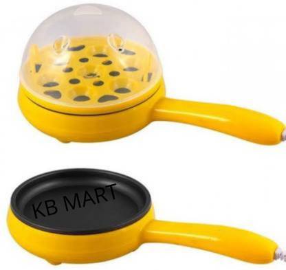 कबमार्ट Electric Non stick Frying Pan with Steam Egg Boiler EGG-A2 एग कुकर