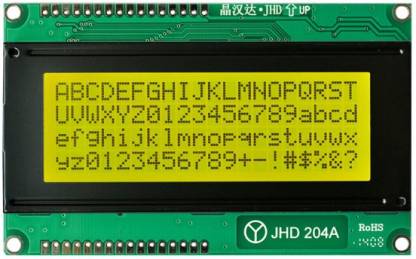 HOMEITT LCD 20X4 Character Module Green Display 5V - JHD 204A 4 Line Character Display (Green) LCD Display