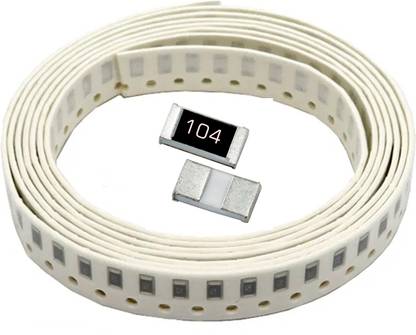 e4u 100K Ohm 1% 0.25W SMD-1206 Package Resistor - 100 No's Electronic Components Electronic Hobby Kit