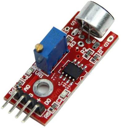 IDUINO Sound Sensor Module for boards compatible with Arduino | LM393 Sound Sensor | LM393 Sound Detection Module Electronic Components Electronic Hobby Kit