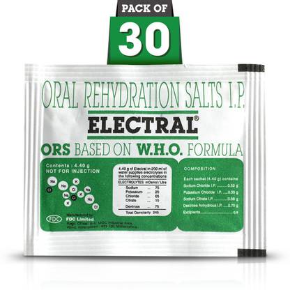 Electral Regular-4.4gm-Pack of 30 Hydration Drink