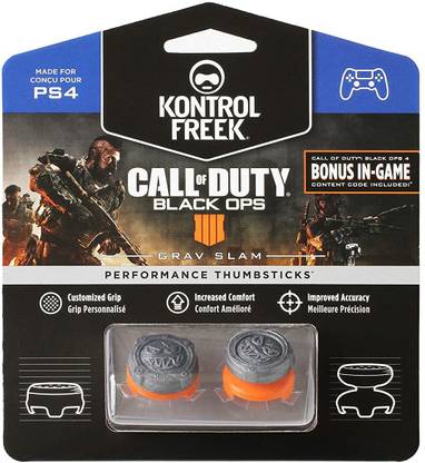 KontrolFreek Call of Duty: Black Ops 4 Grav Slam for PlayStation 4 (PS4) Controller | Performance Thumbsticks | 1 High-Rise Convex, 1 Mid-Rise Convex  Gaming Accessory Kit