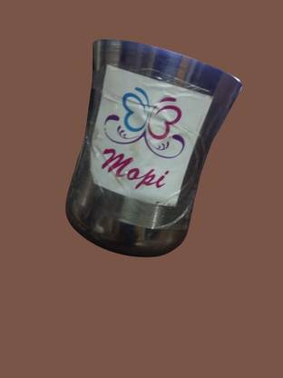 Mopi Stainless Steel Water Donga with Steel Handle. Glass Water/Juice Glass