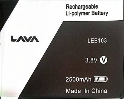 high backup Mobile Battery For  LAVA V2S ( LEB103 ) 2500MAh