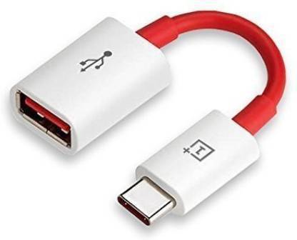 Datalact White, Red Type-C OTG Cable to USB Pendrive Connector Phone Converter