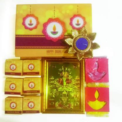 ARVANA Pooja samagri kit Box | Set of All Necessary pooja Decoration Items for Diwali pooja (Pack of 1) Prayer Kit