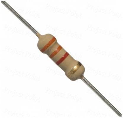 EMERGING TECHNOLOGIES 50 PCS 3.3K OHM 1W CARBON FILM RESISTOR 3K3 (CFR) Fixed Resistor