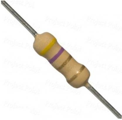 EMERGING TECHNOLOGIES 50 PCS 4.7 OHM 1W CARBON FILM RESISTOR 4R7 Fixed Resistor