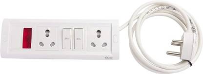 SeCro Extension Board 2 Switch Socket 16 AMP with Indicator for Heavy Duty (2 Meters) 2  Socket Extension Boards