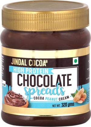 Jindal Cocoa Chocolate Peanut Butter Spread Low Sugar, High Protein, Creamy & no Preservatives