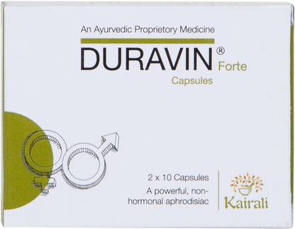 Kairali Duravin Forte Capsules - A powerful, non-hormonal aphrodisiac (2 x 10 Capsules)