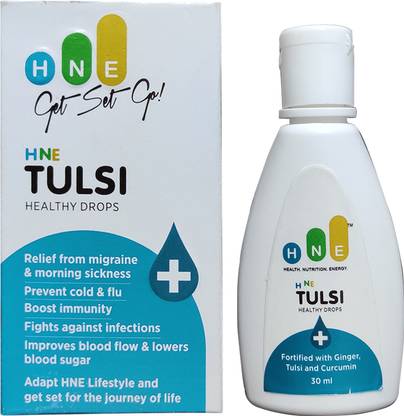 HNE Tulsi Ark Drop with Ginger and Curcumin, Natural Immunity Boosting & Cough and cold Relief