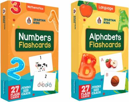 spartan kids My First Preschool Regular Flashcards (Combo Pack) Easy & Fun way of Learning-3yr-6yr Kids (Set of 2)