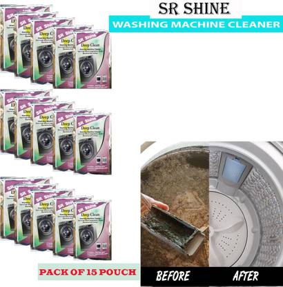 S R SHINE S R* SHINE WASHING MACHINE TANK CLEANING POWDER PACK OF 15 (30gm) = 450gm Dishwashing Detergent