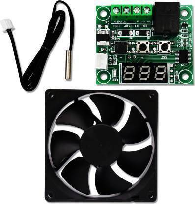 Cam cart 3.5inch Fan With W1209 12V DC Digital Temperature Controller Board for Incubator Electronic Components Electronic Hobby Kit Power Supply Electronic Hobby Kit Power Supply Electronic Hobby Kit