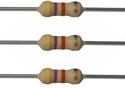 gobagee 4K7 ohm 1/4w 5% resistor, Set of 20 resistance Carbon Film Resistor Fixed Resistor