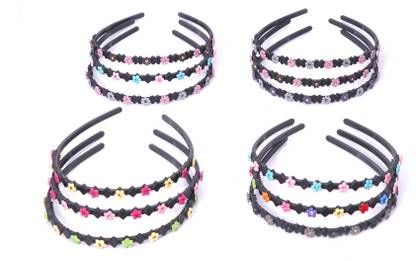 NAVMAV Patle Flower & Stone Work Hair Band Wear Princess Look for Girls and Women Hair Band