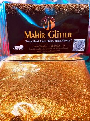 Mahir Glitter GOLDEN GLITTER FOR ART & CRAFT & FACE & NAIL ART