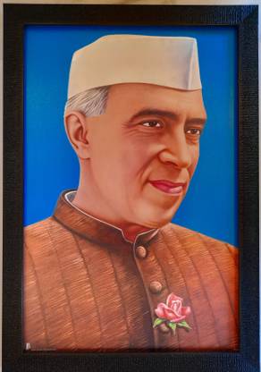 Art collection Art collection of Pt. Jawahar Lal Nehru Photo frame Ink 19 inch x 13 inch Painting