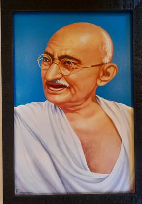 Art collection Art collection of Mahatma Gandhi Photo frame Ink 19 inch x 13 inch Painting