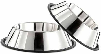 HEALTHY AND LOVING PETS ROUND Stainless Steel Pet Bowl