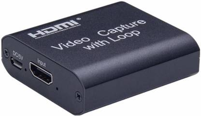 LipiWorld Capture Card HDMI to USB Capture Device Support Full HD 1080P Video for Gaming Video Conference Live Broadcasting Capture Card with Loop Out Media Streaming Device