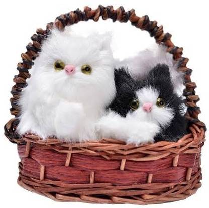 Champshade Cute kittens with basket (12cm)  - 12 cm