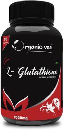 Organic Vasi L Glutathione 1000mg Capsules with Grape seed, Vitamin C , E & Biotin Supplement