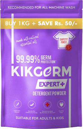 Kikgerm Expert Plus 99.99% Germ Protection Front Load Laundry Detergent Powder For Front Load Machine (Lavender Breeze) Detergent Powder (Lavender Breeze)