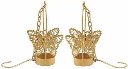 Laserbot Gold Plated Tealight Holder Set