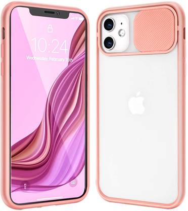 VONZEE Back Cover for iPhone 12 Mini Slide Cover Camera Lens Protector Matte Translucent & Soft Edges Case Cover