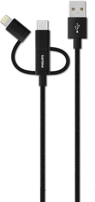 PHILIPS Lightning Cable 1.2 m 3-in-1 cable:Lightning, USB-C, Micro USB