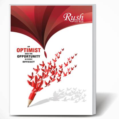 Rush 360 Pages A4 Note Book | Pack of 4 | Single Line Ruled A4 Size | 29 x 21 CM | A4 Registers | Notebook Copy for Students of School, College and Office Use | Combo Set of Notebooks Or Long Register A4 Notebook Single Line Ruled 360 Pages