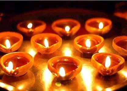 PAVII 2-clay diyas Earthenware (Pack of 24) Table Diya Set