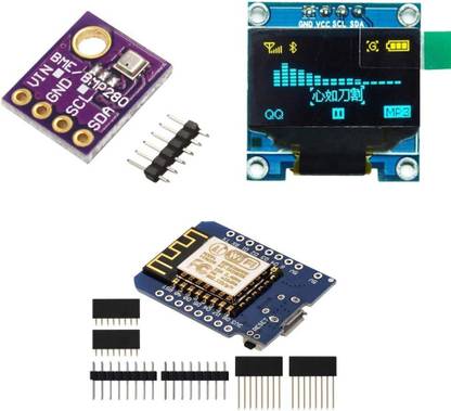 Electrobot Weather Station Kit with BME280 + 0.96? IIC OLED LCD + D1 Mini ESP8266 NodeMcu WiFi Development Board for Arduino Raspberry Pi Educational Electronic Hobby Kit